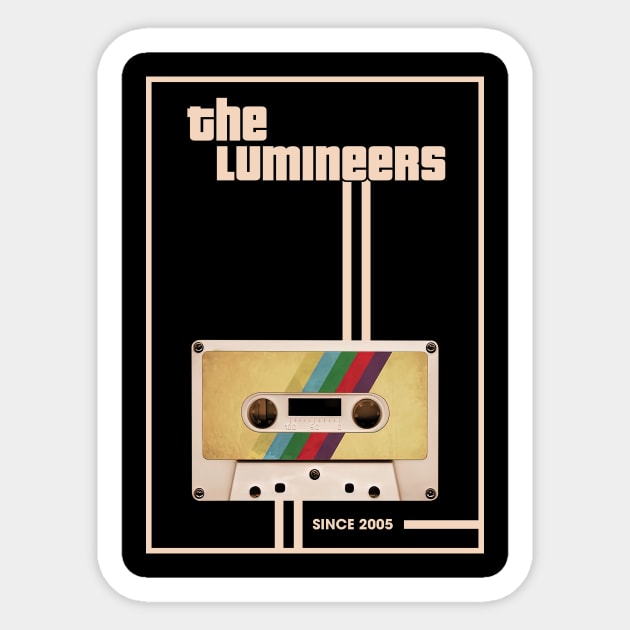 The Lumineers Music Retro Cassette Tape Sticker by Computer Science